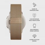 Burga Samsung Galaxy Watch 22mm Ranneke Metalliverkko Kulta