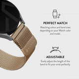 Burga Samsung Galaxy Watch 20mm Ranneke Metalliverkko Kulta