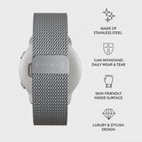 Burga Samsung Galaxy Watch 22mm Ranneke Metal Mesh Silver