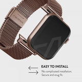 Burga Apple Watch 38/40/41/42mm ranneke Mesh Elegance Ruusukulta