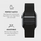 Burga Apple Watch 38/40/41/42mm ranneke Mesh Elegance Musta