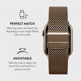 Burga Apple Watch 44/45/46mm/Ultra 49mm ranneke Mesh Elegance Kulta