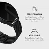 Burga Samsung Galaxy Watch 20mm Ranneke Mesh Elegance Musta