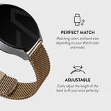 Burga Samsung Galaxy Watch 22mm ranneke Mesh Elegance Kulta