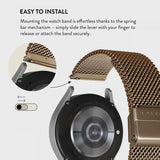 Burga Samsung Galaxy Watch 20mm Ranneke Mesh Elegance Kulta