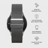 Burga Samsung Galaxy Watch 20mm Mesh Elegance Silver -ranneke