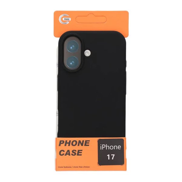 iPhone 17 kuori Nestemäinen silikoni Musta