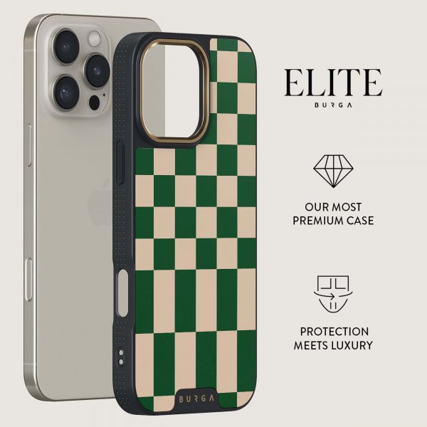 Burga iPhone 15 Pro -suojakuori Elite Dark MagSafe Ivy League
