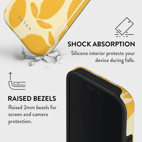 Burga iPhone 14 Suojakuori Tough Lemon Tart
