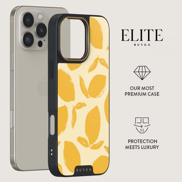 Burga iPhone 15 Pro Max Kuori Elite Dark MagSafe Lemon Tart