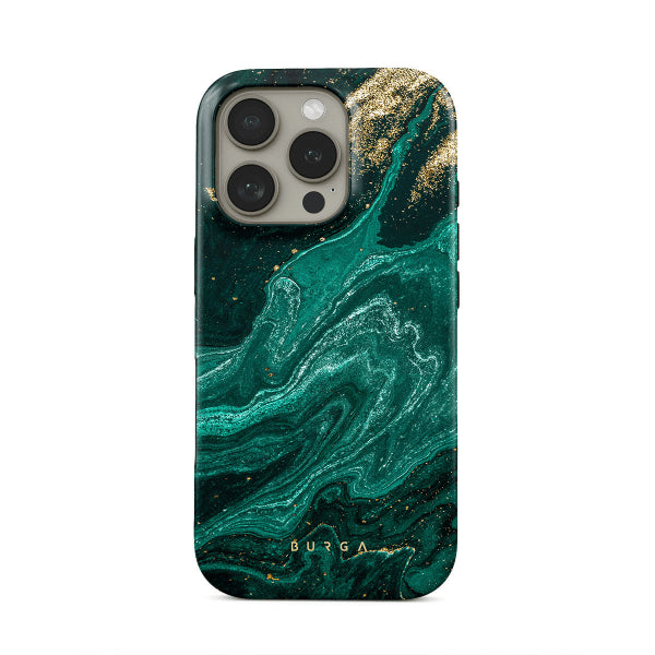 Burga iPhone 15 Pro -suojakuori Tough MagSafe Emerald Pool
