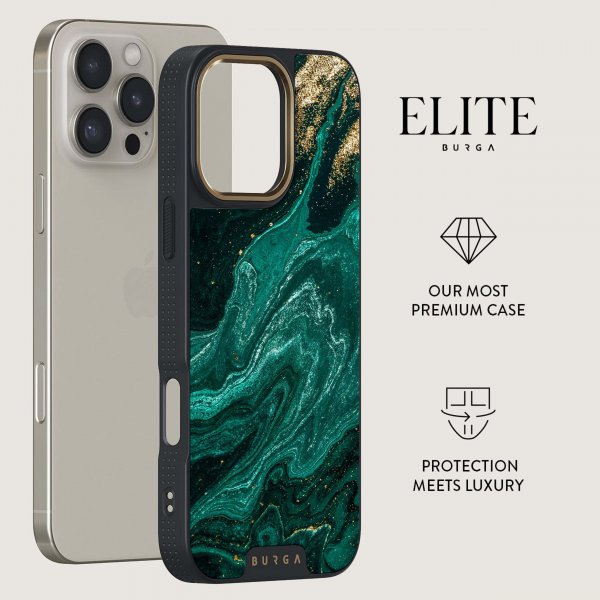Burga iPhone 15 Pro Max Kuori Elite Dark MagSafe Emerald Pool