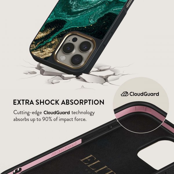 Burga iPhone 15 Plus Suojakuori Elite Dark MagSafe Emerald Pool