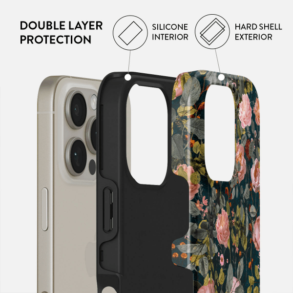Burga iPhone 16 Plus -suojakuori Tough MagSafe Bloomy Garden