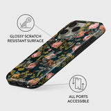 Burga iPhone 16 Suojakuori Tough MagSafe Bloomy Garden