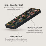 Burga iPhone 16 Pro Elite Dark MagSafe Bloomy Garden -kuori