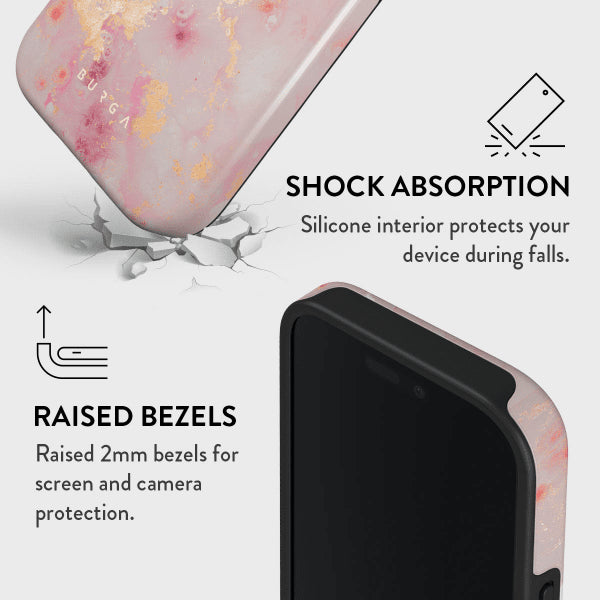 Burga iPhone 16 -suojakuori Tough Golden Coral