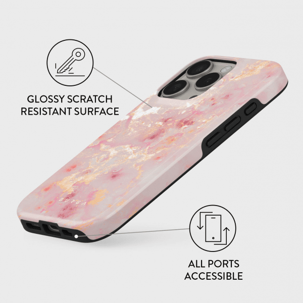 Burga iPhone 15 Pro -suojakuori Tough MagSafe Golden Coral