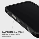 Burga iPhone 15 -suojakuori Tough Night Black Camo