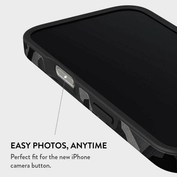 Burgan iPhone 16 Pro Max Toug MagSafe -kuori, Night Black Camo