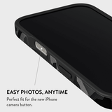 Burga iPhone 16 -suojakuori Tough MagSafe Night Black Camouflage