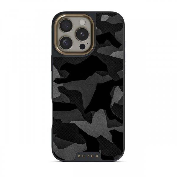 Burga iPhone 16 Pro Kuori Elite Dark MagSafe Night Black Camo