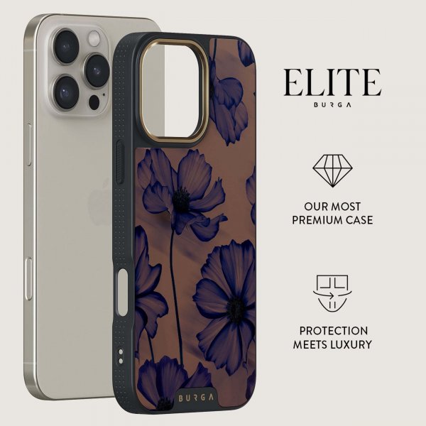 Burga iPhone 16 Pro Elite Dark MagSafe Velvet Night -kuori