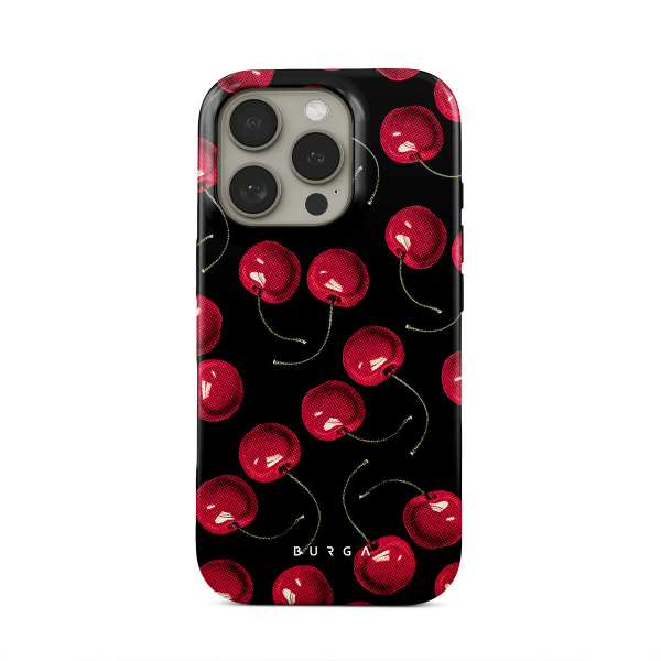 Burga iPhone 15 Pro -suojakuori Tough MagSafe Cherrybomb