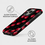 Burga iPhone 15 Pro Max -suojakuori Tough MagSafe Cherrybomb