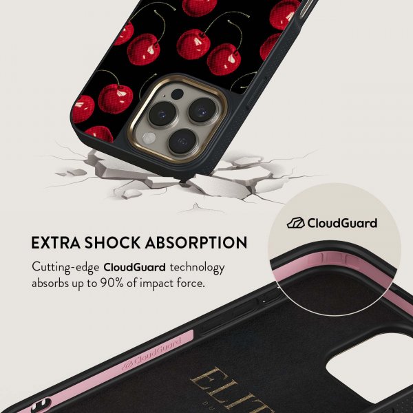 Burga iPhone 15 Plus Suojakuori Elite Dark MagSafe Cherrybomb