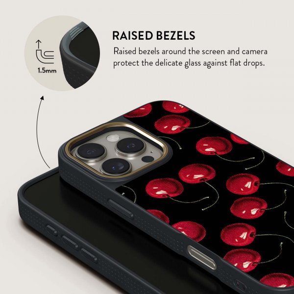 Burga iPhone 16 Plus -suojakuori Elite Dark MagSafe Cherrybomb