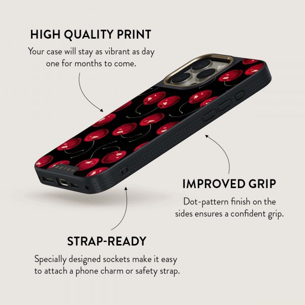 Burga iPhone 14 Elite Dark MagSafe Cherrybomb -kuori