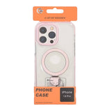 iPhone 14 Pro -kuoret rengasjalustalla MagSafe, pinkki