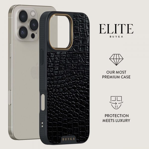 Burga iPhone 15 Pro -suojakuori Elite Dark MagSafe Reaper's Touch
