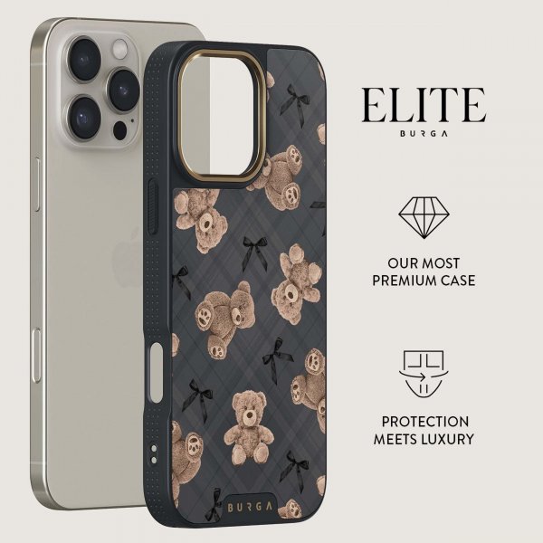 Burga iPhone 16 Plus Elite Dark MagSafe -suojakuori BFF
