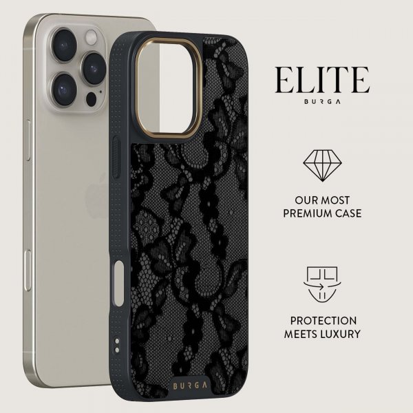 Burga iPhone 16 Suojakuori Elite Dark MagSafe Magnetic