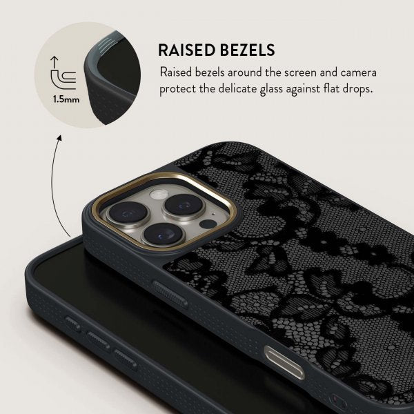 Burga iPhone 15 Pro -suojakuori Elite Dark MagSafe Magnetic