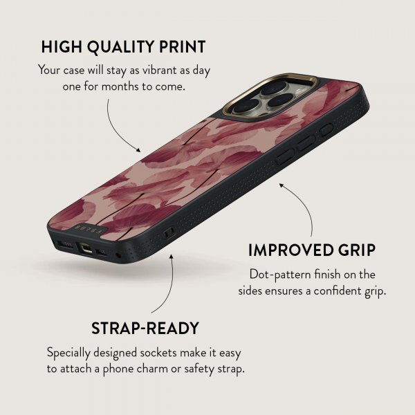 Burga iPhone 16 Pro Kuori Elite Dark MagSafe Tender Kiss