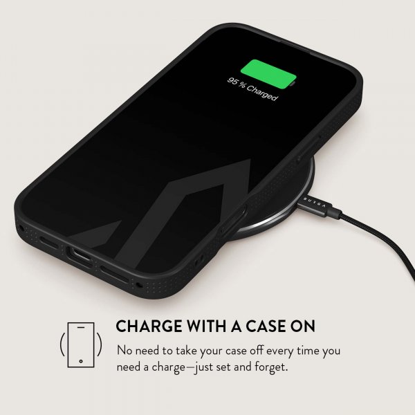 Burga iPhone 15 -kuori Elite Dark MagSafe Night Black Camo