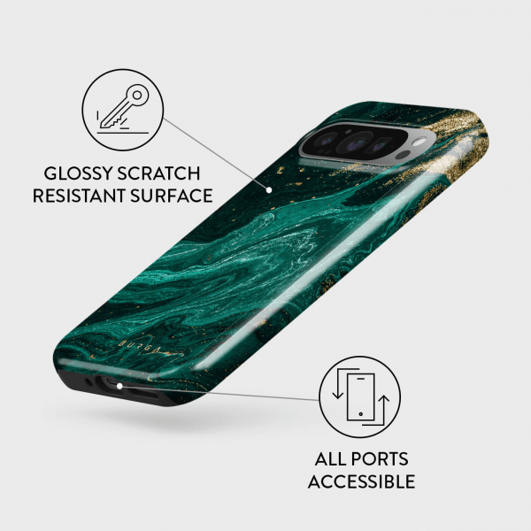 Burga Google Pixel 9/Pixel 9 Pro Suojakuori Tough Emerald Pool