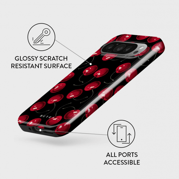 Burga Google Pixel 9 Pro XL -suojakuori Tough Cherrybomb