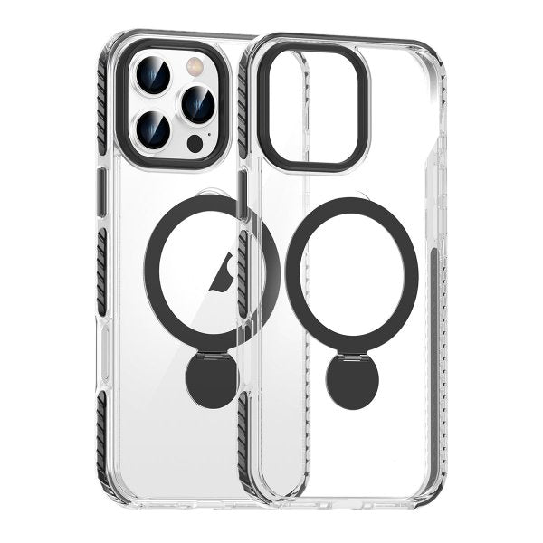 iPhone 16 Pro Max Kuoret Sormusteline MagSafe Musta