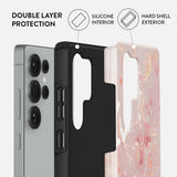 Burga Samsung Galaxy S25 -suojakuori Tough Golden Coral