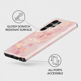 Burga Samsung Galaxy S25 -suojakuori Tough Golden Coral