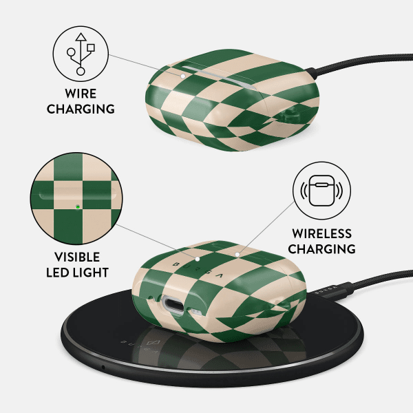 Burga AirPods 4 -kuori, design Ivy League