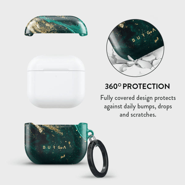 Burga AirPods 4 -kuoret, muotoilu Emerald Pool