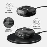 Burgan AirPods 4 -kuori, Night Black Camo -muotoilu