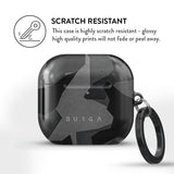 Burgan AirPods 4 -kuori, Night Black Camo -muotoilu