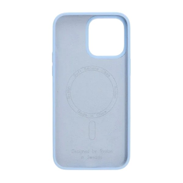 Rvelon iPhone 14 Pro Max -silikonikuori MagSafe, vaaleansininen