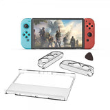 Dobe 3-in-1 läpinäkyvä kuori Nintendo Switch OLEDille